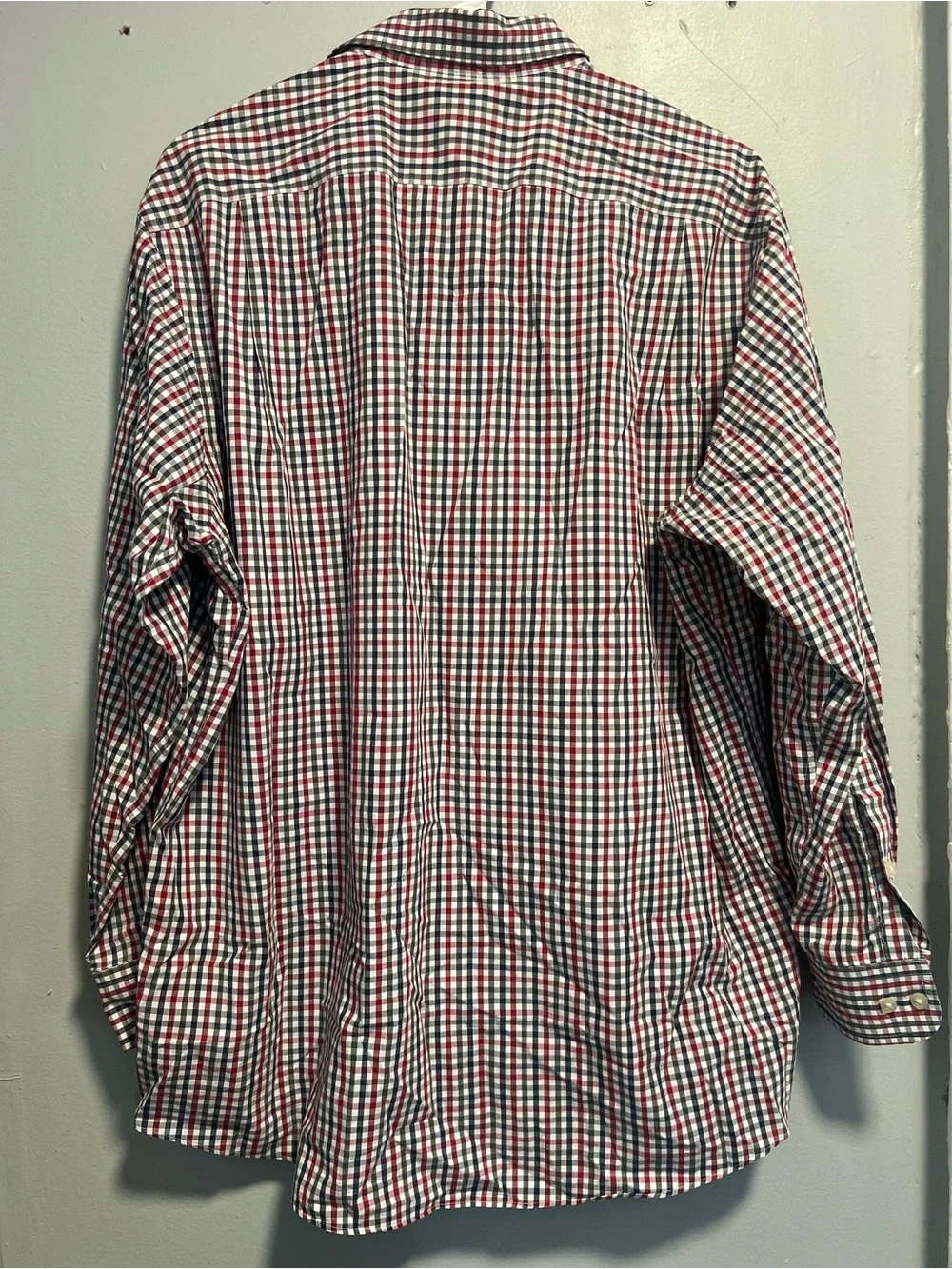 Club Room Red and Black Gingham Button-Down Shirt